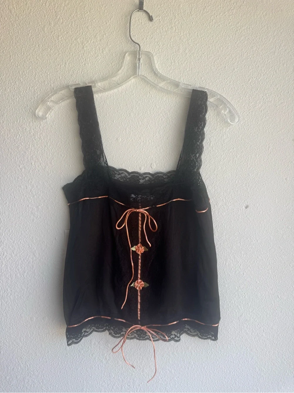 Rouje Paris Black Nora Lace Cami Tank Top size 2 - Picture 2 of 6
